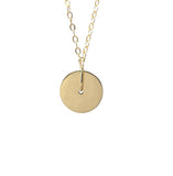 Wheel Disc Circle Necklace