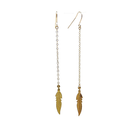 Feather Chain Earrings