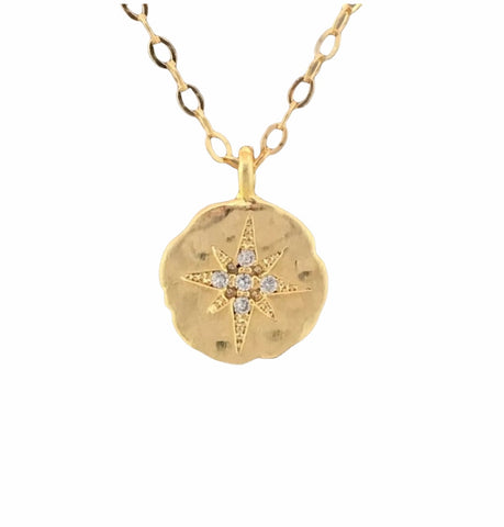 Crystal Compass Pendant Necklace