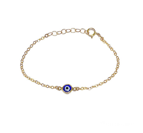 Blue and White Evil Eye Bracelet