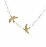 Two CHASING Doves Necklace