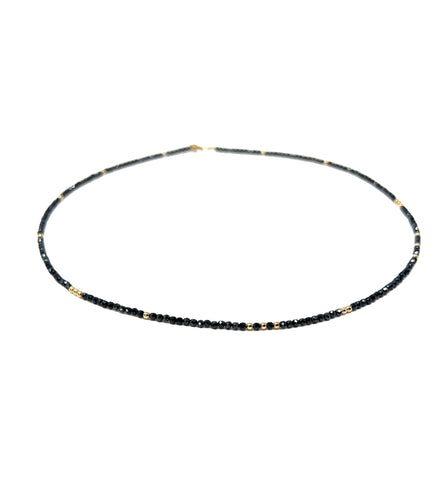 Black Spinel Beaded Necklace