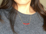 Red Coral Beaded Necklace