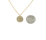 Wheel Disc Circle Necklace