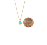 Teardrop Turquoise Bezel Necklace