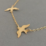 Two CHASING Doves Necklace