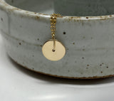 Wheel Disc Circle Necklace