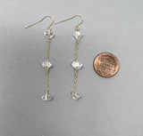 Triple Herkimer Diamond Earrings
