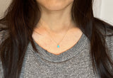 Teardrop Turquoise Bezel Necklace