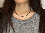 Black Spinel Beaded Necklace