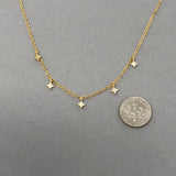 Five Cubic Zirconia Diamond Gold Fill Necklace