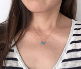 Five Turquoise Stone Circle Necklace