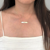 Personalized Engraved Gold Bar Necklace