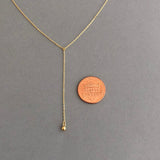 Ball Y Lariat Drop Necklace