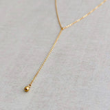 Ball Y Lariat Drop Necklace
