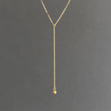 Ball Y Lariat Drop Necklace