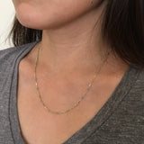 Amazonite Bar Choker Necklace