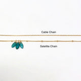 Apatite Petal Stone Necklace