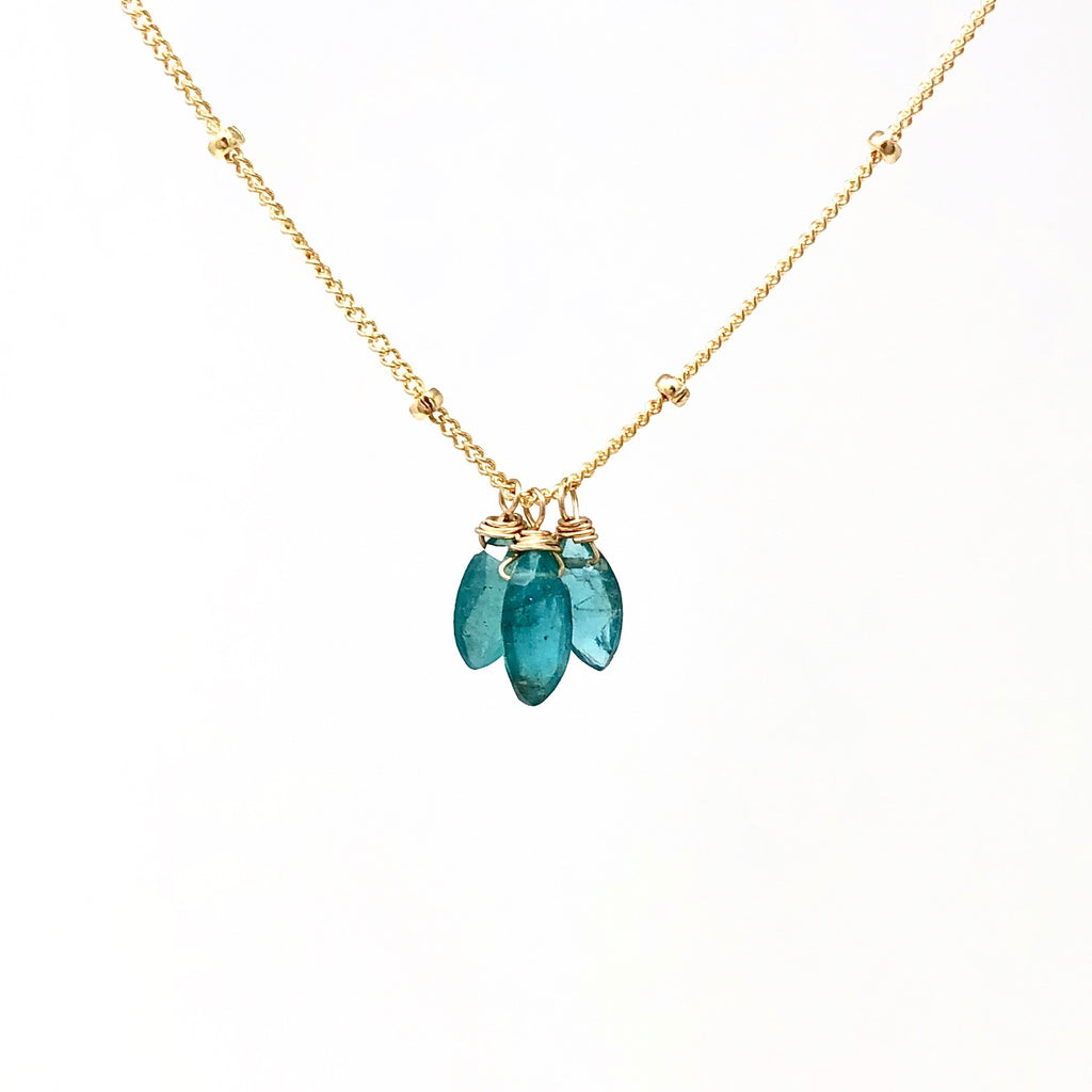 Apatite Petal Stone Necklace