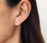 Bar and Chain Post Earrings