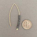 Black Hematite Wishbone Threader Earrings