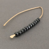 Black Hematite Wishbone Threader Earrings