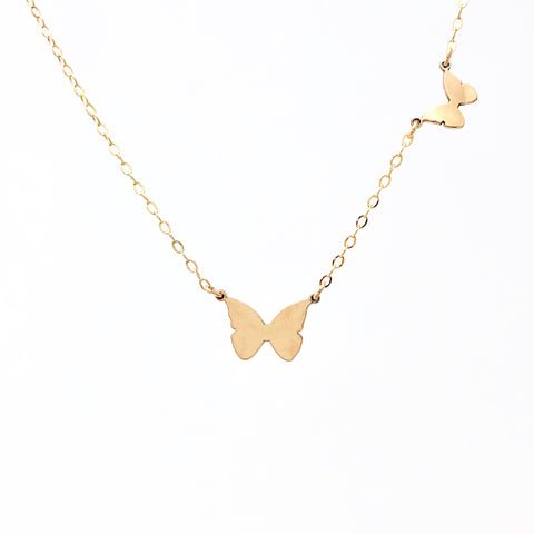 Side By Side BUTTERFLIES Necklace