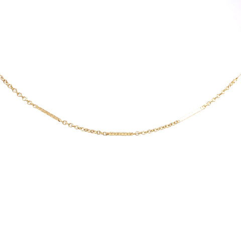 Gold Fill DETAILED CHAIN BAR Necklace