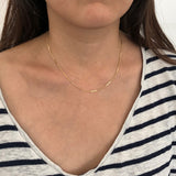 Gold Fill DETAILED CHAIN BAR Necklace