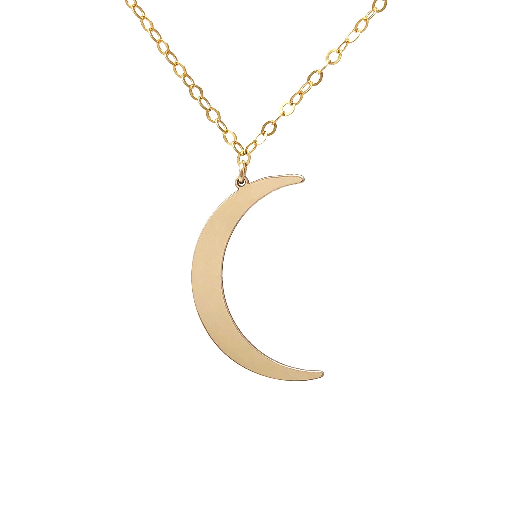 Large sales crescent necklace