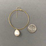 Circle Hoop with Cultured Pearl Earring