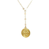 Cross Medallion Lariat Necklace