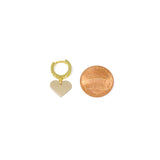 Crystal Huggie Earring with Heart