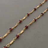 Garnet Gold Bar Choker Necklace