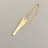 Gold Fill Spike Box Chain Threader Earrings