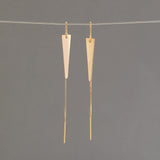 Gold Fill Spike Box Chain Threader Earrings