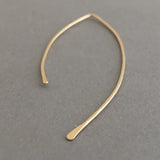 Hammered Wire Wishbone Threader Earrings