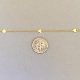 Heart Chain Choker Gold Necklace
