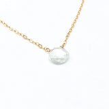 White Topaz Teardrop Necklace