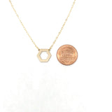 Hexagon Gold Fill Necklace