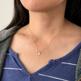 White Topaz Teardrop Necklace