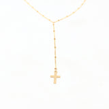 Small Cross Lariat Necklace