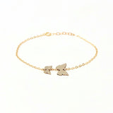 Two Chasing Butterflies Bracelet