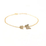 Two Chasing Butterflies Bracelet