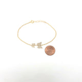 Two Chasing Butterflies Bracelet