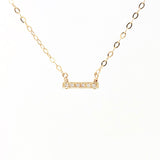 Swarovski Crystal Gold Fill Bar Necklace