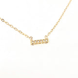 Swarovski Crystal Gold Fill Bar Necklace