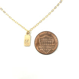 Personalized Stamped Initial Tag Necklace