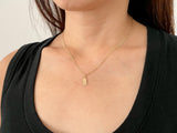 Personalized Stamped Initial Tag Necklace