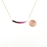 Ruby Ombre Beaded Necklace